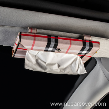 Waterproof car tissue holder sun visor napkin case